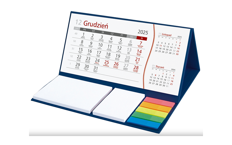 Kalendarz biurkowy z notesem - STANDARD